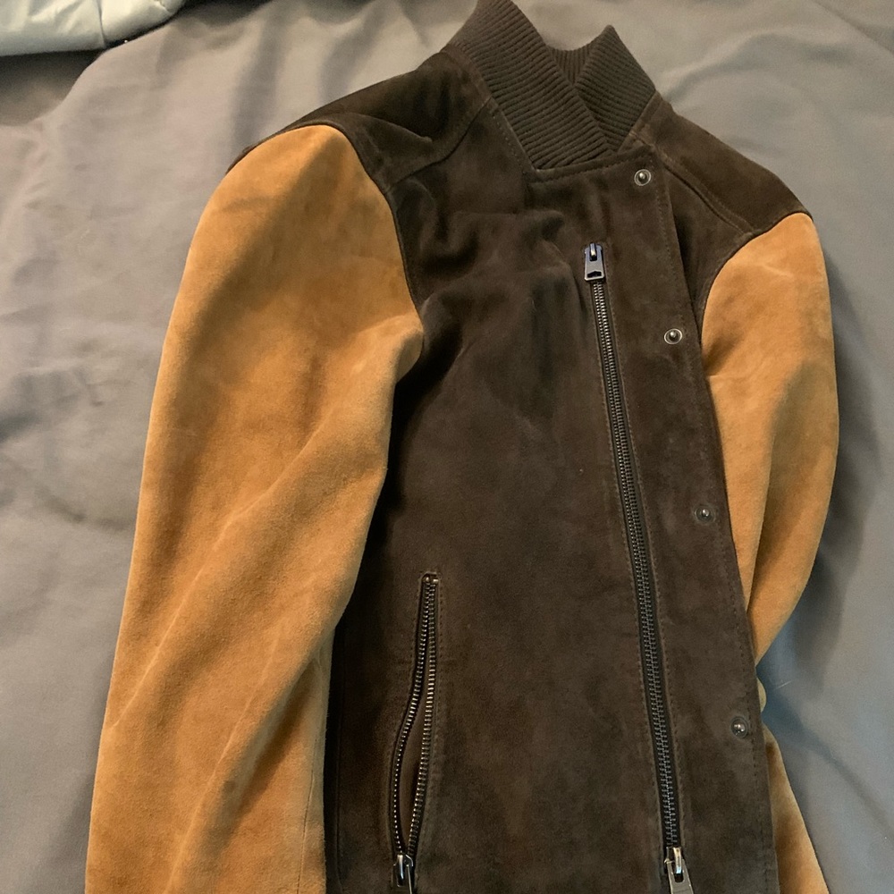 All SAINTS Leather Suede bomber jacket .